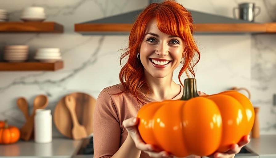 Pioneer Woman Fall Collection: Woman in kitchen with pumpkin pot