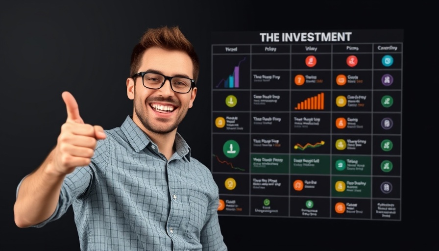 Investment methods UK tier list with smiling person pointing at icons.