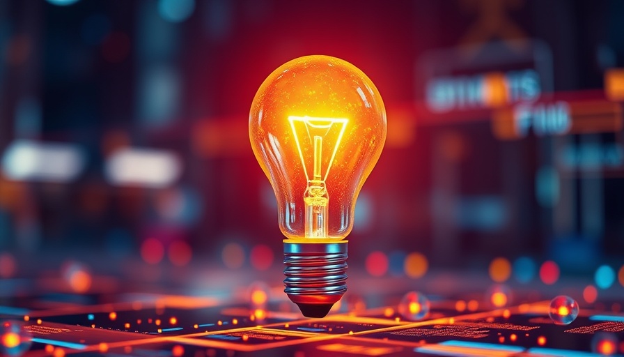 Abstract glowing bulb symbolizing Protocept Innovation for Small Businesses.