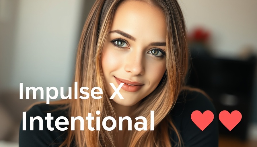 Young woman discussing spending habits with Impulse and Intentional labels.