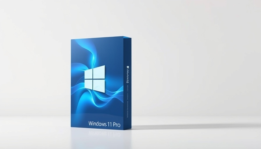 Windows 11 Pro discount promotion, digital box art.
