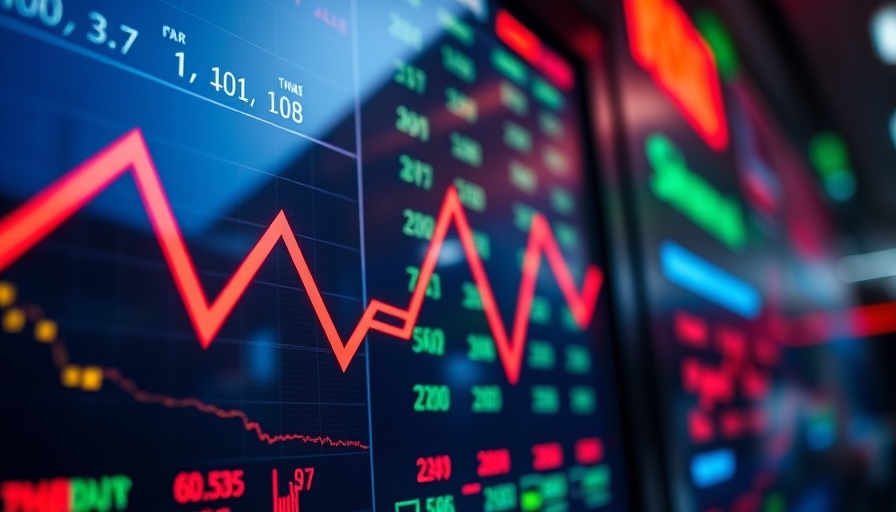 Digital stock market display, illustrating Fed rate cut impact on UK families.