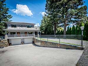 another view of underground driveway Kamloops riverfront for sale