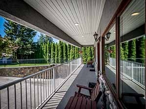 Rear deck on Kamloops waterfront home