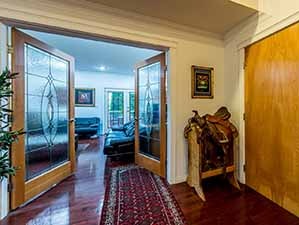View looking into main home office Kamloops riverfront property
