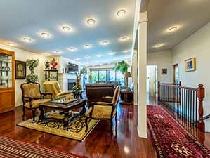 Living room view 1 waterfront property for sale