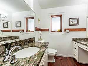Powder guest bathroom main floor riverfront property for same