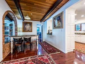 Kitchen nook riverfront property for sale