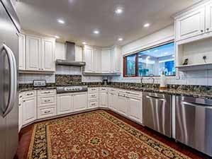 Kitchen east side view waterfront home for sale
