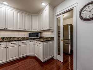 Kitchen north west view to pantry waterfront home for sale