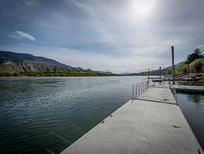 Kamloops waterfront dock looking east from dock again