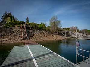 Looking from dock back to waterfront home