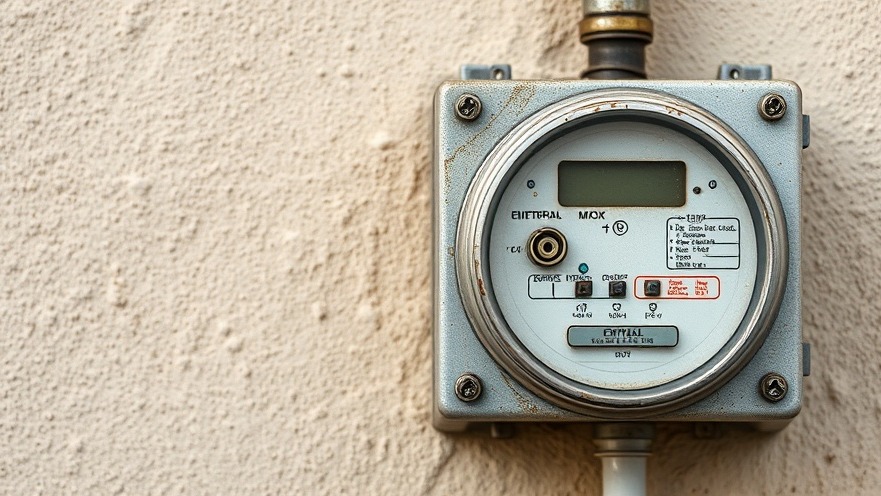 Electricity meter showing energy consumption for time-of-use plans and electricity rates.