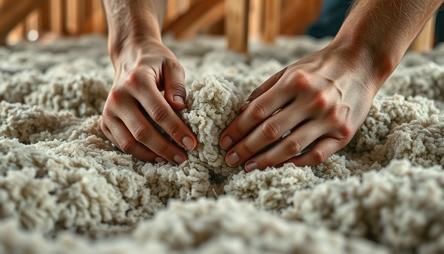 Hands spreading cellulose insulation, Best Insulation Materials for Homes in Western Michigan
