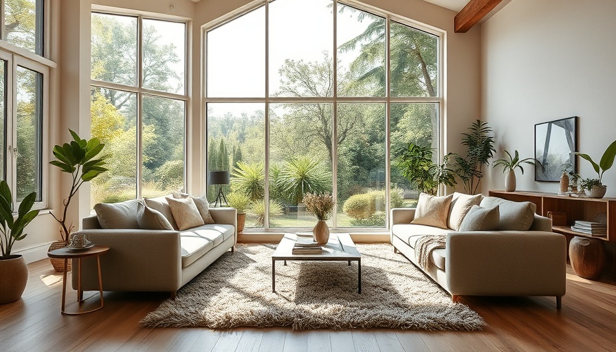Living room highlighting quality windows and insulation importance.