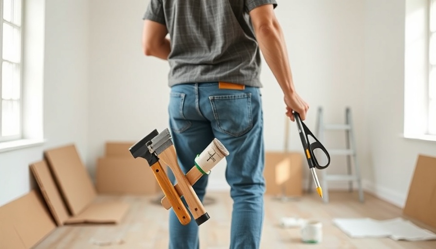 A person holding painting tools for DIY home improvement ideas.
