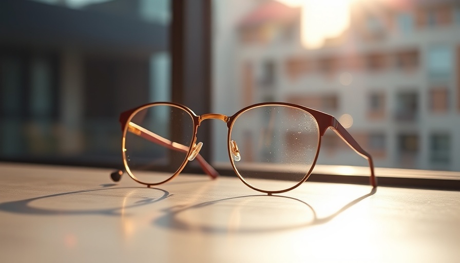 Elegant glasses catching sunlight near energy efficient glass window.