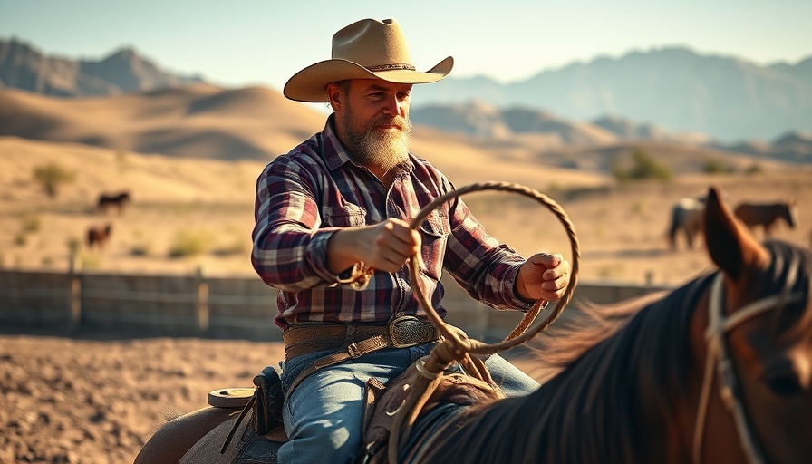 Cowboy double glazing firm concept with cowboy riding and lasso.