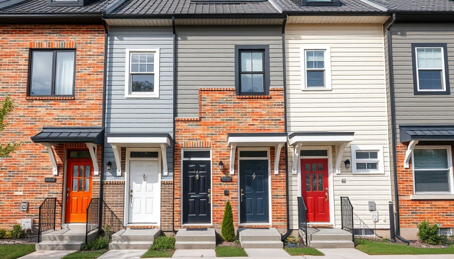 Modern townhouse showcasing benefits of modern door designs.