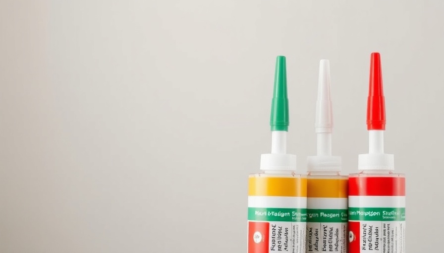 Caulking tubes for filling window frame cracks.