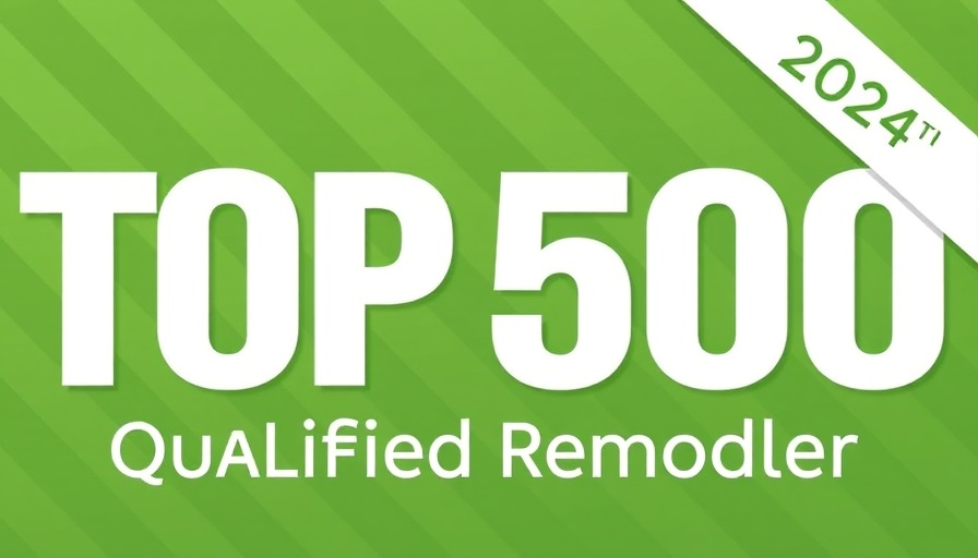 Qualified Remodeler TOP 500 2024 graphic design on a green background.