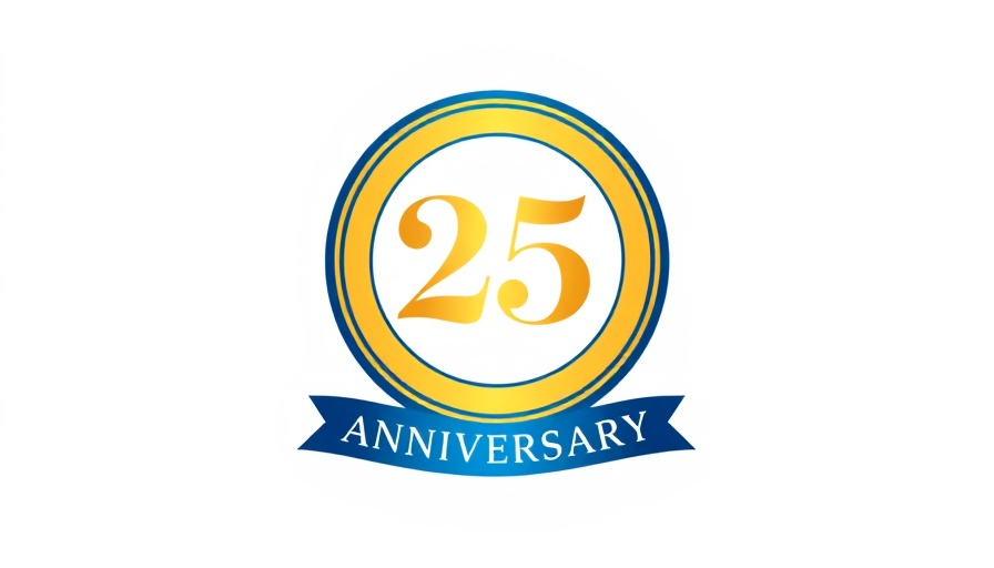 25th anniversary badge for home improvement company
