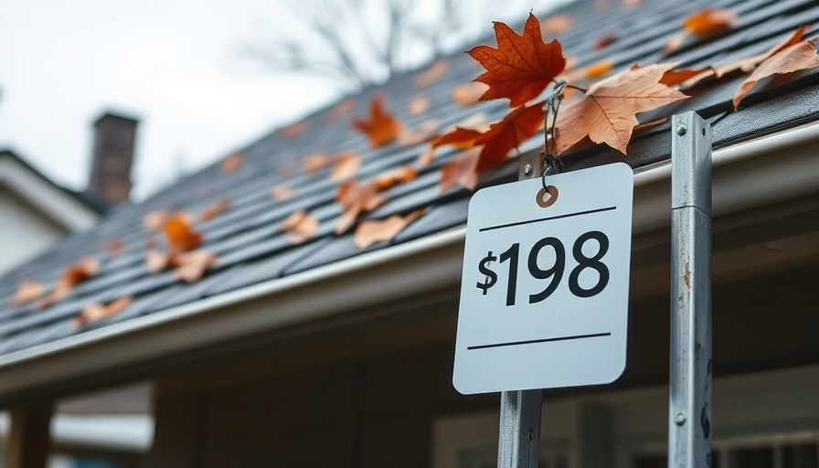 Factors affecting gutter cleaning prices: $198 price tag on ladder