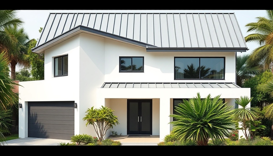 Chic modern house with metal roofing representing home improvement trends.