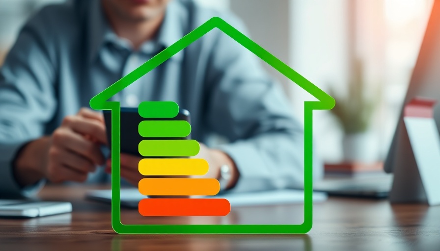 Energy efficiency ratings with person using calculator, efficient insulation.