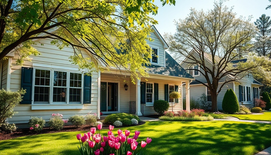Charming suburban house with windows being replaced in spring.