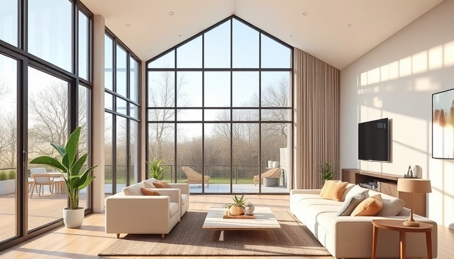 Room with double glazing, reducing heat loss.