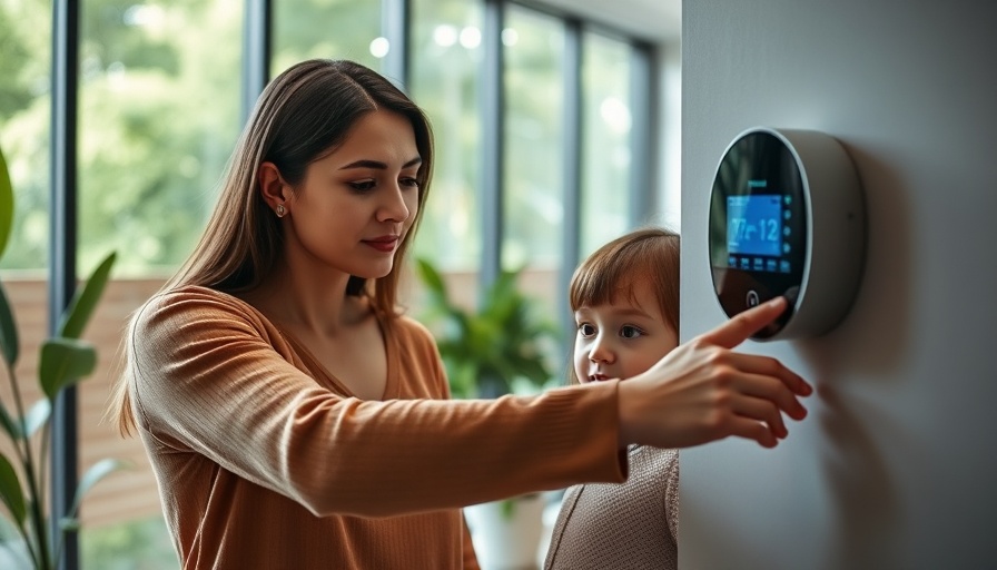 Mother and daughter learning about thermostat problems in a modern home.