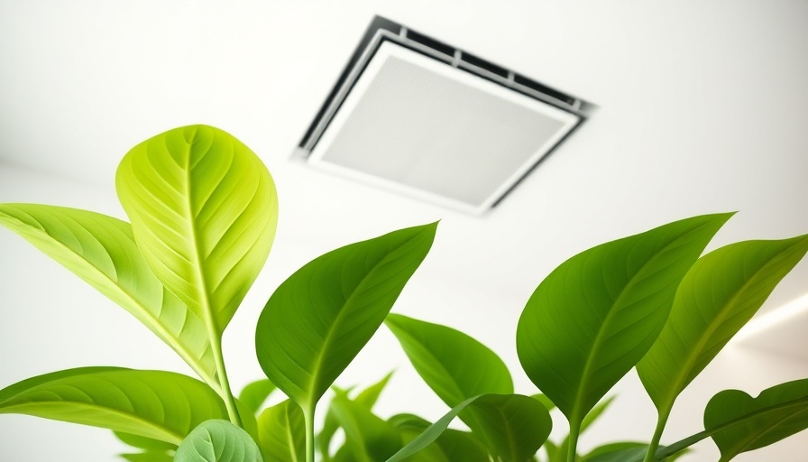 Indoor plant under air vent highlighting the importance of indoor air quality.
