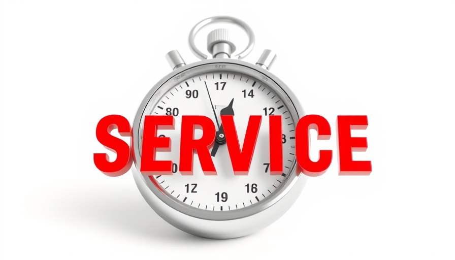 HVAC repair needs highlighted with a service stopwatch.