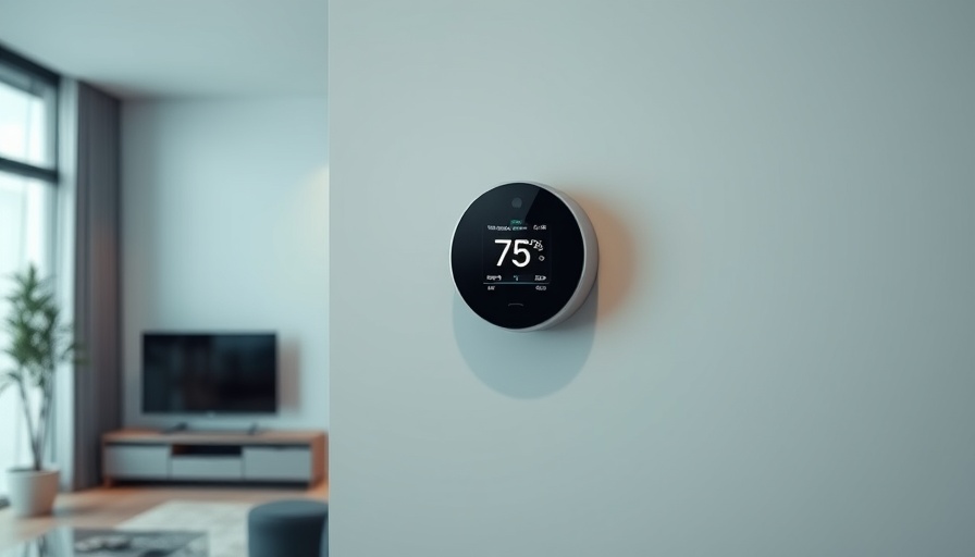 Smart thermostat on a wall showcasing benefits.