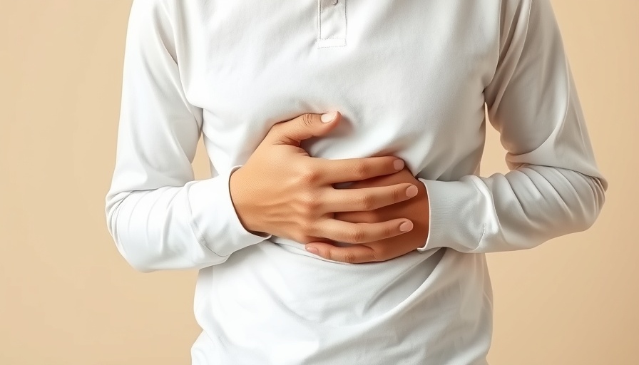 Person experiencing digestive discomfort, stomach pain.