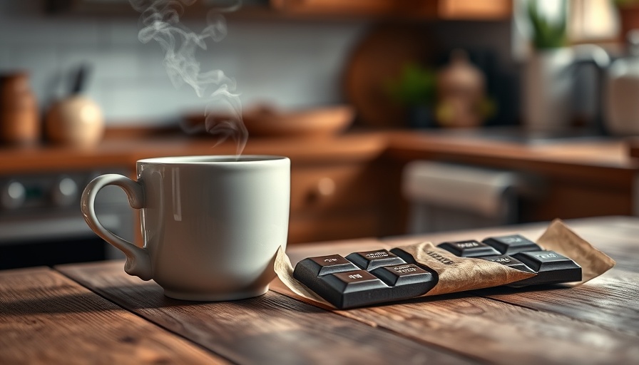 Tea and dark chocolate on table to lower blood pressure.