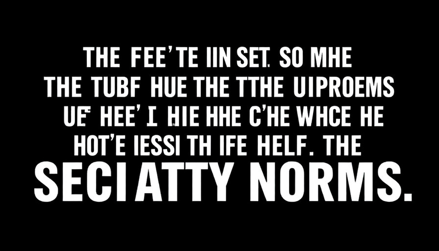 Text art contrasting societal norms, black background, white text.