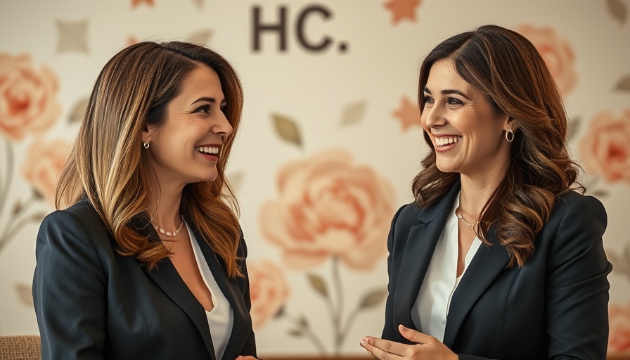 Two women discussing Korean skincare rituals with a smiling expression.