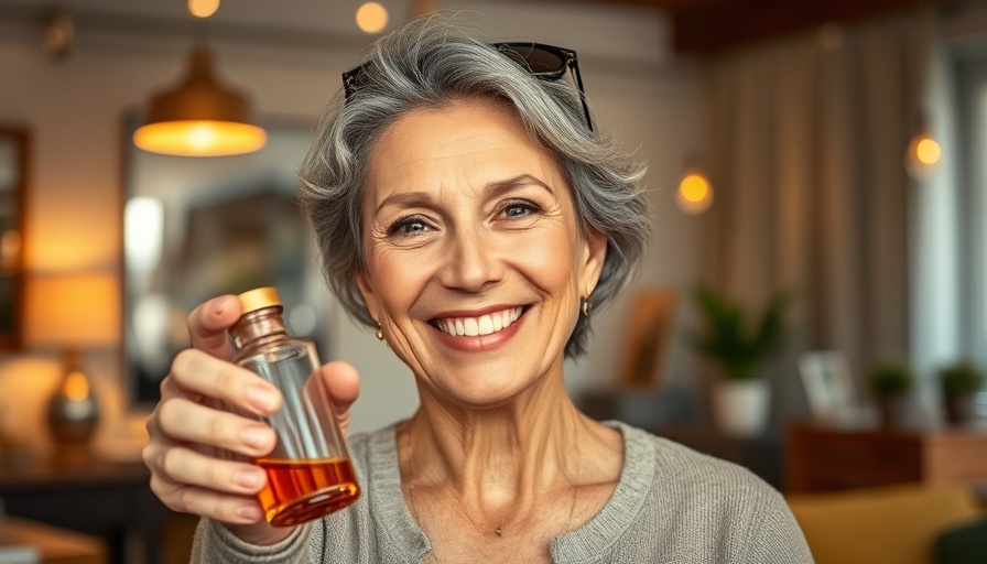 Enthusiastic woman with essential oil promoting frankincense resin extracted oil benefits indoors.