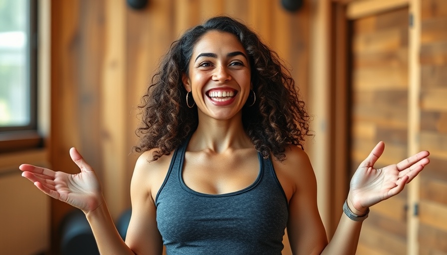 Energetic woman discussing fitness for anti-aging from the cellular level.