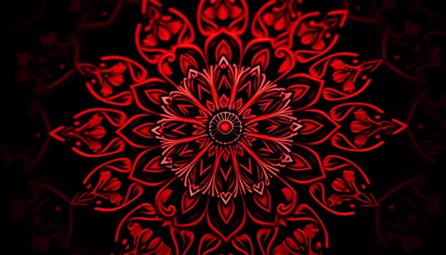 Mandala art symbolizing 432 Hz root chakra healing.