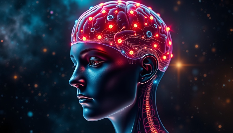 Futuristic human head with glowing brain circuitry representing mind restoration through technology.