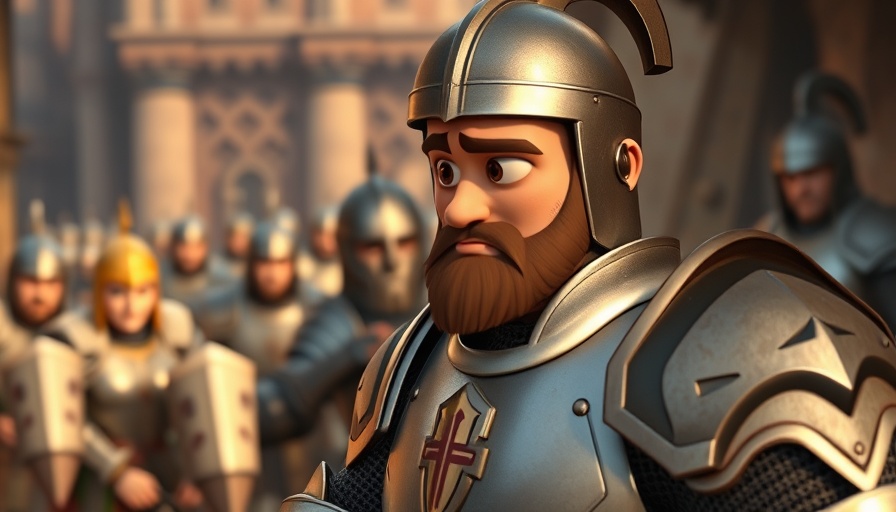 Animated depiction of Christian persecution with knights.