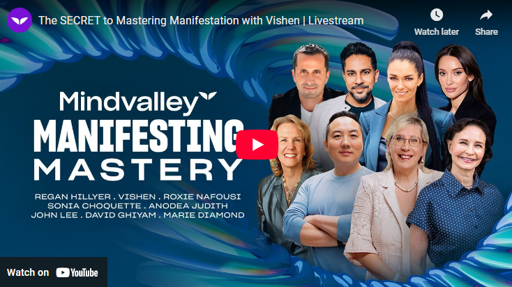 Mastering Manifestation: Group of professionals with abstract background.