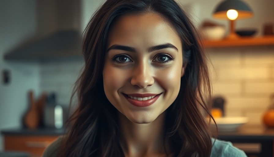 Close-up of woman promoting cloves for bad breath remedy indoors.