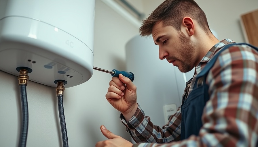 Close-up view of water heater maintenance, focusing on practical adjustments.
