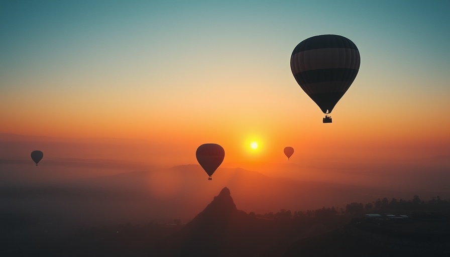 Balloons at sunrise creating an Indian flute meditation music vibe.