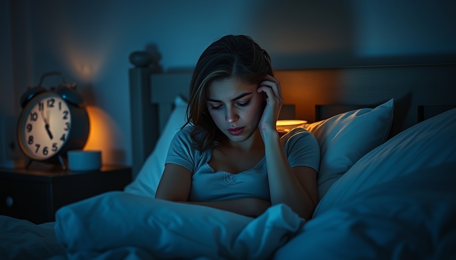 Young woman experiencing sleep issues linked to Circadian Syndrome health risks.