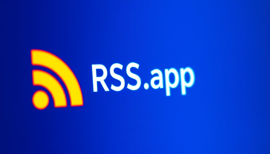 RSS.app with bold RSS icon connecting to news information